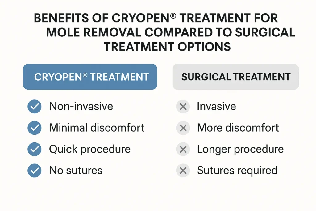 Benefits of facial mole removal Handsworth - call our team today to book a consultation